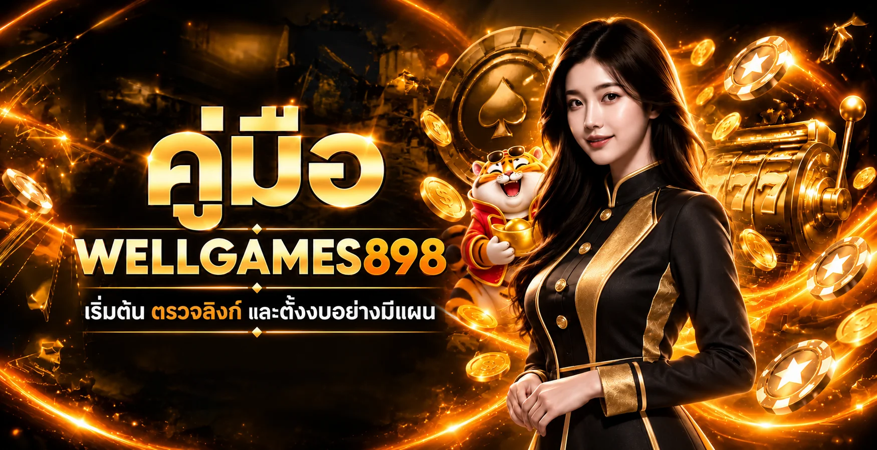 WELLGAMES898 คู่มือมือใหม่ ตรวจลิงก์และตั้งงบ